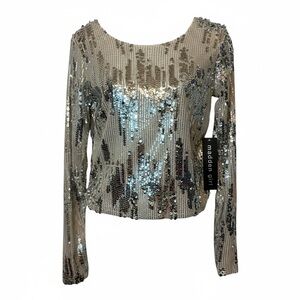 NWT Madden Girl Sequined Top SZ M